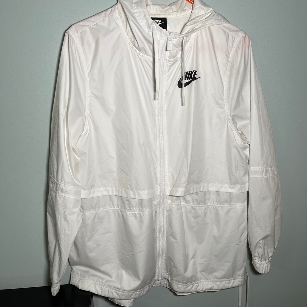 White Nike light weight jacket